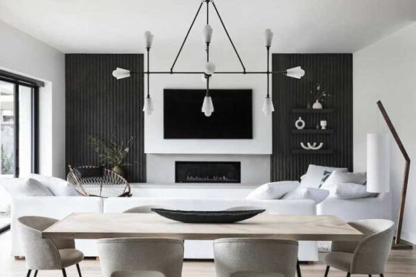 Black and white home interior design