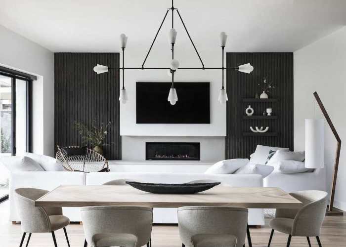 Black and white home interior design